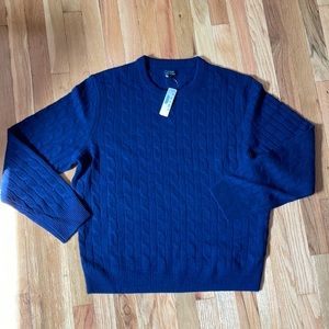 Navy, 100% cashmere j.crew sweater